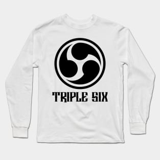 666 Triple Six + Font (black) Long Sleeve T-Shirt